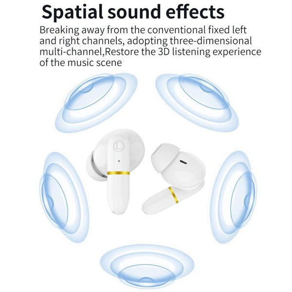 Wireless In Ear Earphones With Digital Charging Case J2 White Earbuds