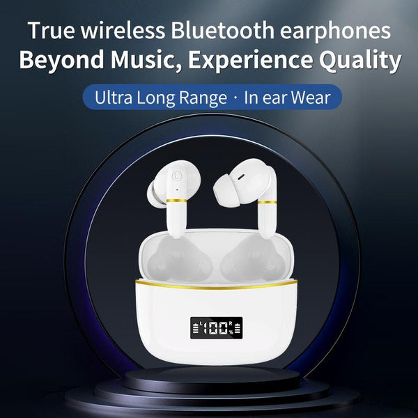 Wireless In Ear Earphones With Digital Charging Case J2 White Earbuds