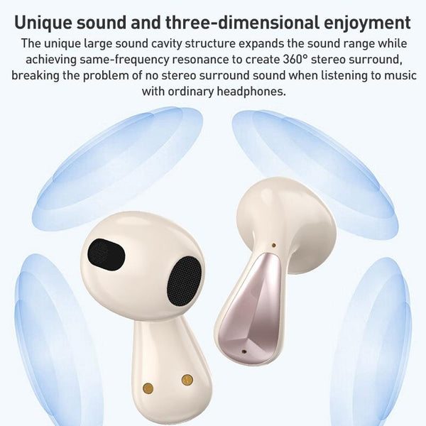 Amber True Wireless Bluetooth Earphones Zga Gs11 Beige Earbuds
