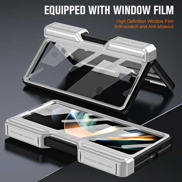 For Samsung Galaxy Z Fold4 5G Shockproof Tpu Pc Case With Pen Gold Cases Covers & Skins