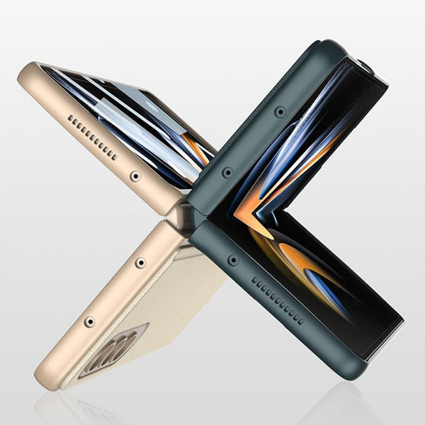 For Samsung Galaxy Z Fold4 5G Foldable Leather Case With Stand Ultra Thin Black Cases Covers & Skins