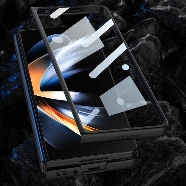 For Samsung Galaxy Z Fold4 5G Foldable Leather Case With Stand Ultra Thin Black Cases Covers & Skins