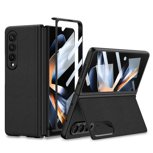 For Samsung Galaxy Z Fold4 5G Foldable Leather Case With Stand Ultra Thin Black Cases Covers & Skins