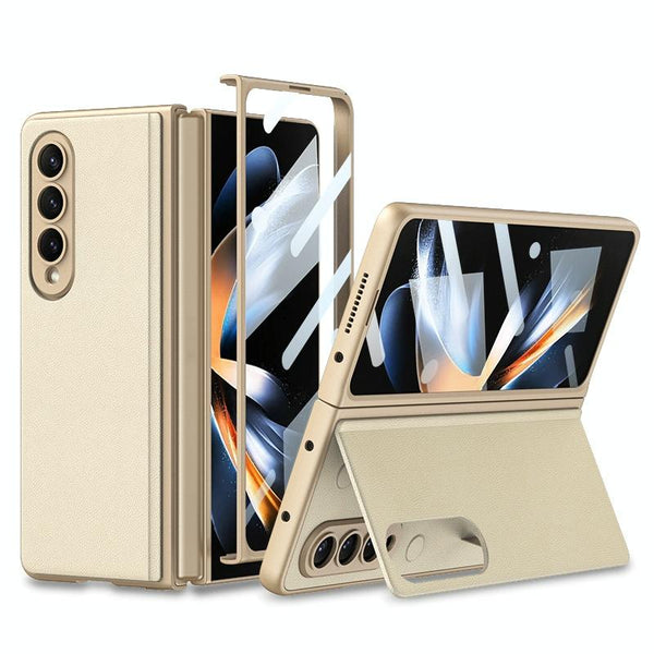 For Samsung Galaxy Z Fold4 5G Foldable Leather Case With Stand Ultra Thin Black Cases Covers & Skins