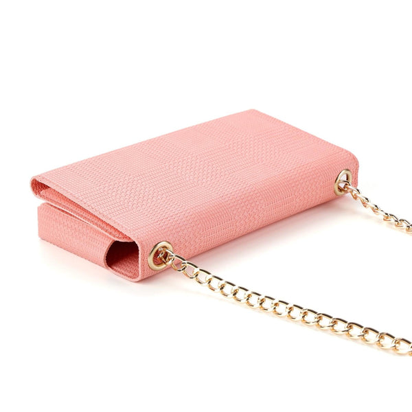 Leather Crossbody Bag With Rfid Protection 20 X 10 3.5Cm Pink Women's Bags & Handbags