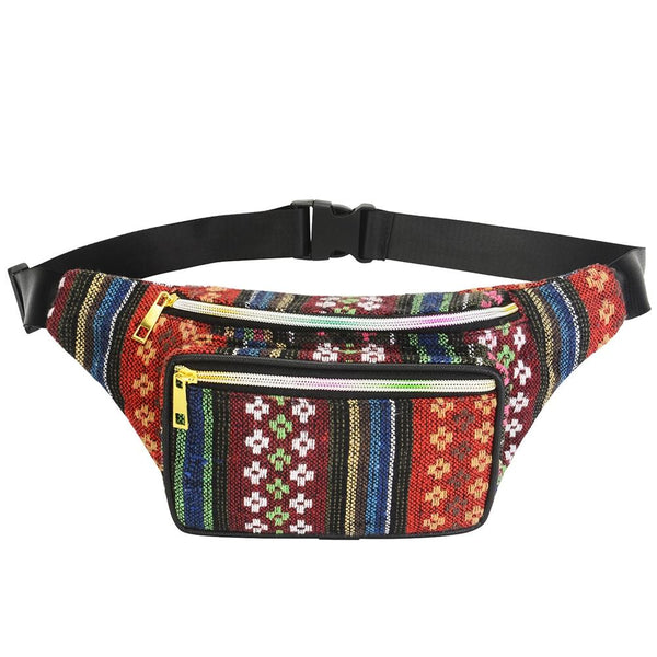Boho Ethnic Style Waist Bag 34 X 15Cm Style B Waist Packs & Bags