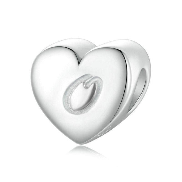 925 Sterling Silver Platinum Plated Love Letters Diy Beads In O Charms & Pendants