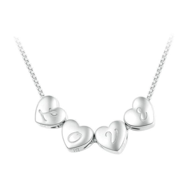 925 Sterling Silver Platinum Plated Love Letters Diy Beads In O Charms & Pendants