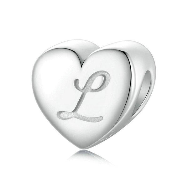 925 Sterling Silver Platinum Plated Love Letters Diy Beads In O Charms & Pendants