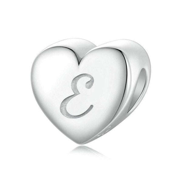 925 Sterling Silver Platinum Plated Love Letters Diy Beads In O Charms & Pendants