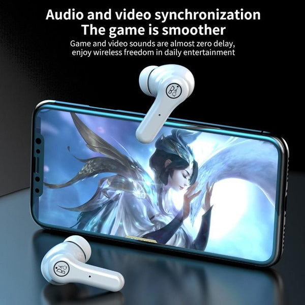 Anc Business Sports Tws Bluetooth Earphones With Charging Box White Earbuds