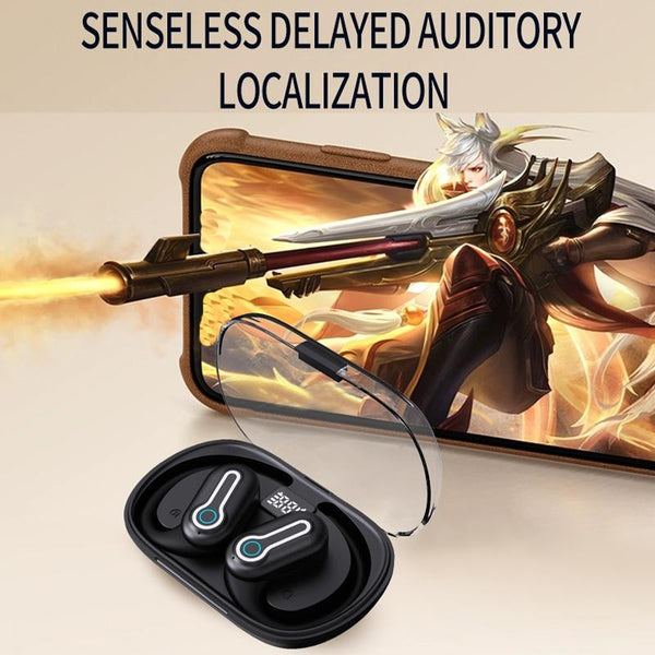 Wireless Stereo Earphones With Charging Case Hanging Design White Earbuds