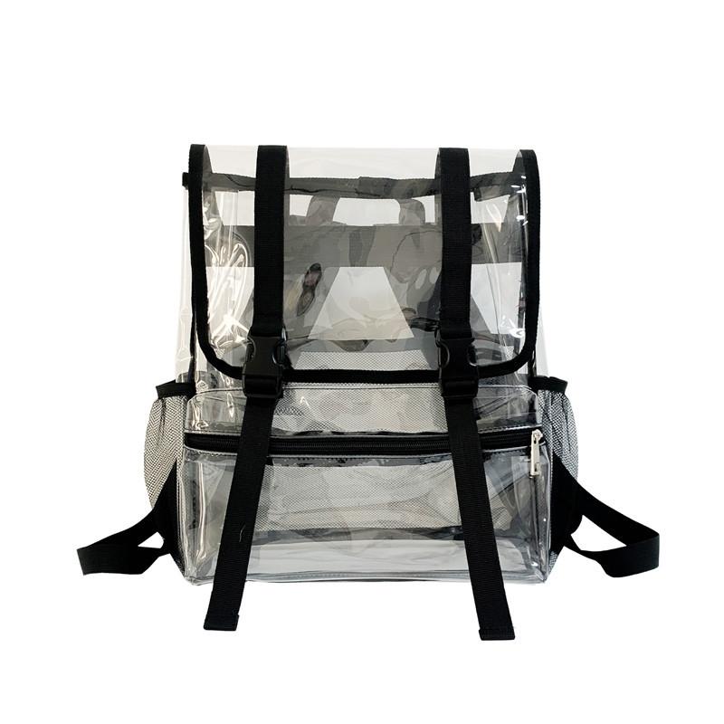 Waterproof Travel Backpack Pvc Material Black Backpacks