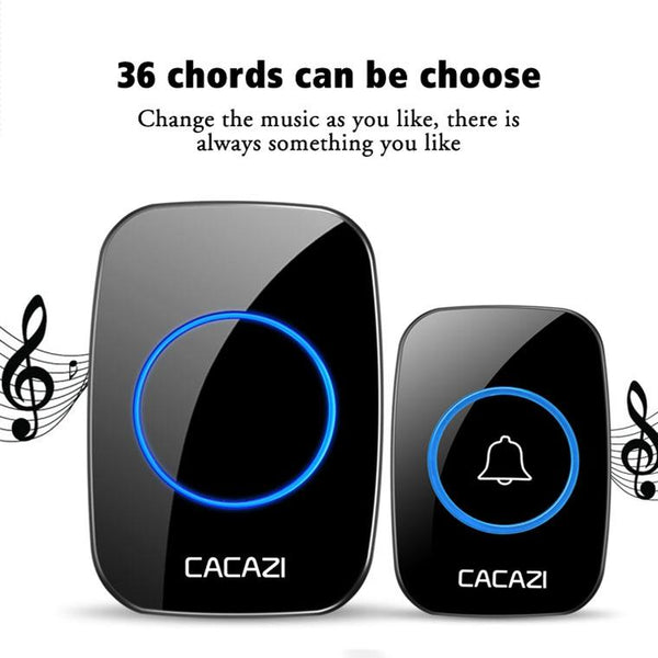 Wireless Waterproof Smart Doorbell 2 Battery Options Black Smart Doorbells