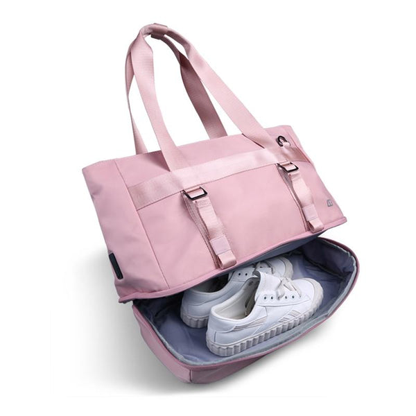 Sports Usb Shoulder Bag Compact And Versatile Pink Gym Bags