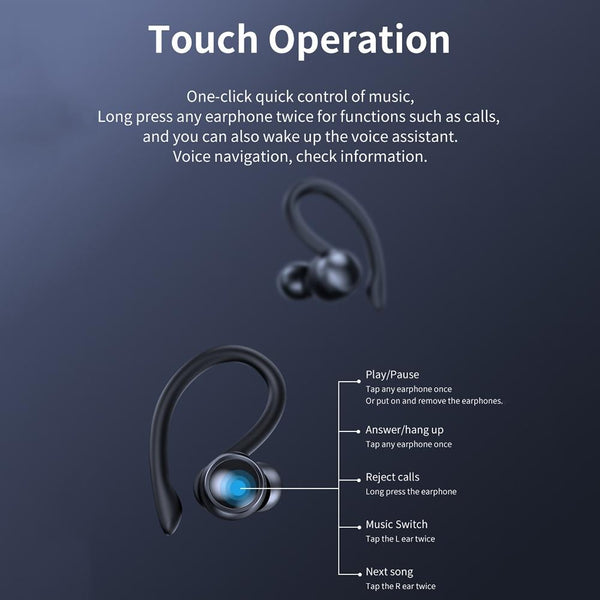 Tws Ear Mounted Led Digital Display Noise Reduction Bluetooth Earphones With Power Bank Function Earbuds