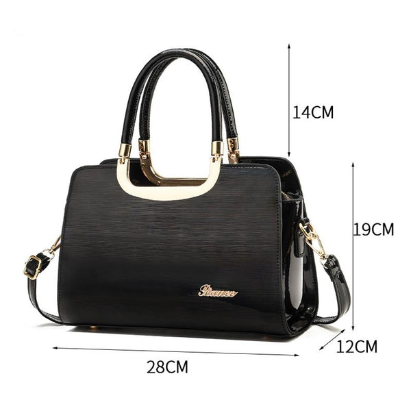 Large Capacity Leather Commuter Handbag Bright Khaki Bags