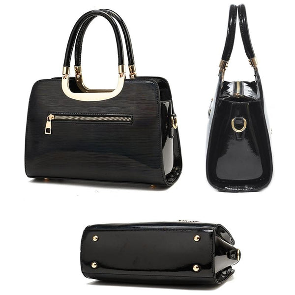 Large Capacity Leather Commuter Handbag Bright Khaki Bags