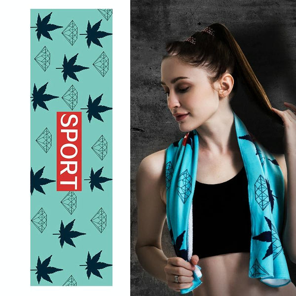 Quick Drying Cooling Towel For Outdoor Sports 100 X 30Cm Maple Gym Towels