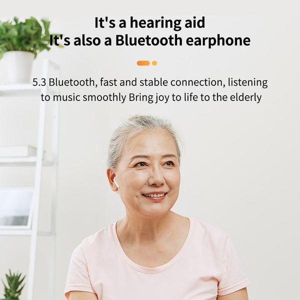 Smart Ai Bluetooth 5.3 In Ear Hearing Aid White Other Health Care