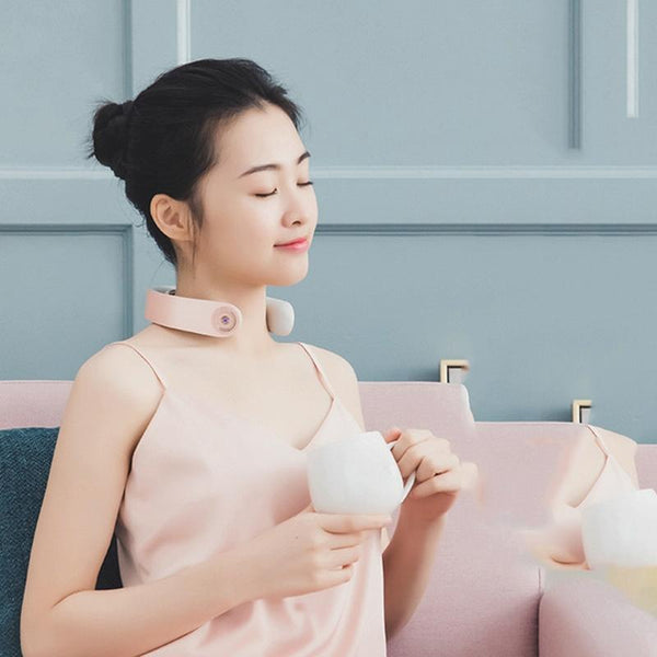 Intelligent Shoulder & Neck Massager Pgg Cervical Spine Physiotherapy With Heat Multi Function Design Pink Massagers