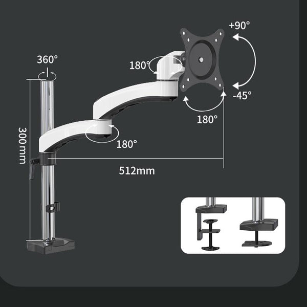 Rotating Aluminum Monitor Bracket For Lifting Lcd Perforation Mount Monitor Mounts & Stands