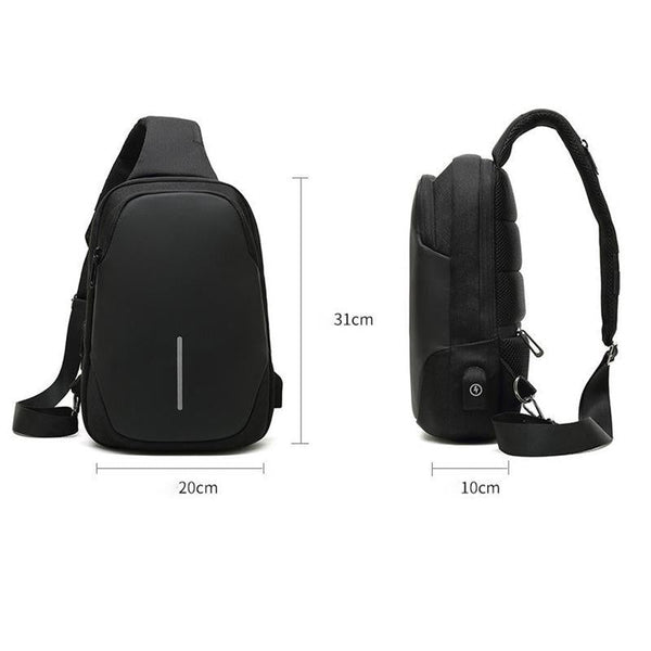 Secure Multi Layer Chest Bag For Outdoor Cycling Black Bags