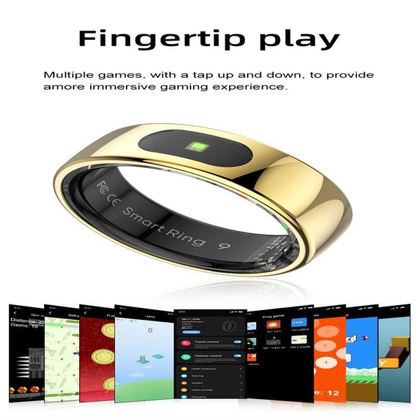 7 Smart Ring Heart Rate Blood Oxygen Sleep Sports Gold Smart Watches