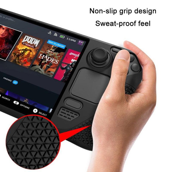 Steam Deck Silicone Cover With Button Caps All Inclusive Blue Bags Skins & Travel Cases