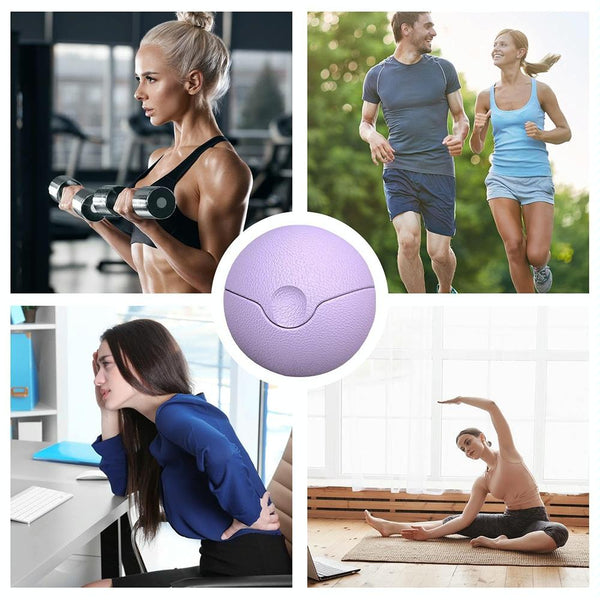 3 In 1 Fitness Yoga Massage Ball Cervical Meridian Massager Purple Massagers