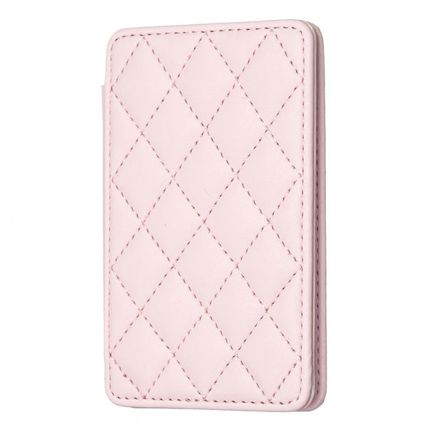 Parallel Deals Rhombus Pattern Card Bag Back Sticker For Mobile Phones Pink Cases Covers & Skins