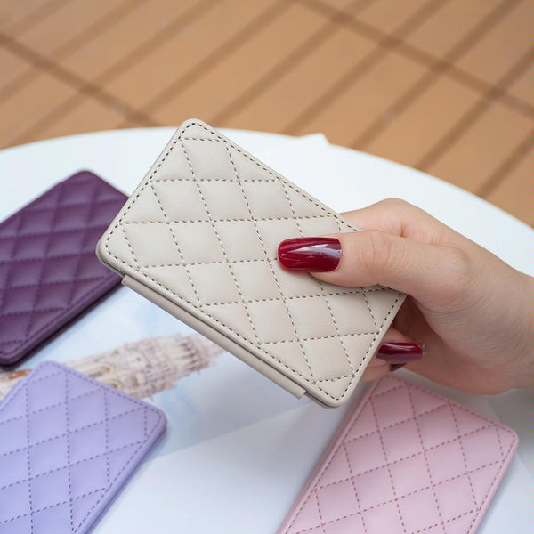 Parallel Deals Rhombus Pattern Card Bag Back Sticker For Mobile Phones Pink Cases Covers & Skins