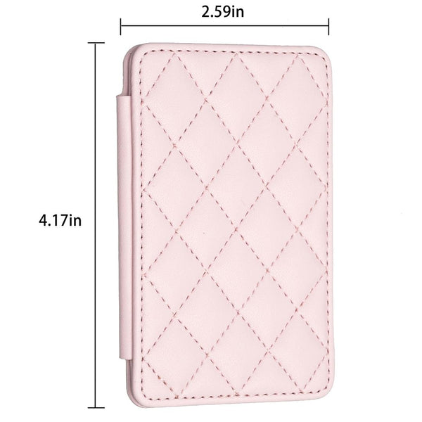 Parallel Deals Rhombus Pattern Card Bag Back Sticker For Mobile Phones Pink Cases Covers & Skins