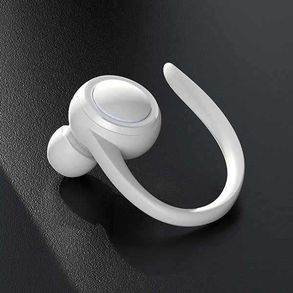 Wireless Hanging Ear Sports Earphone With True Sound White Earbuds