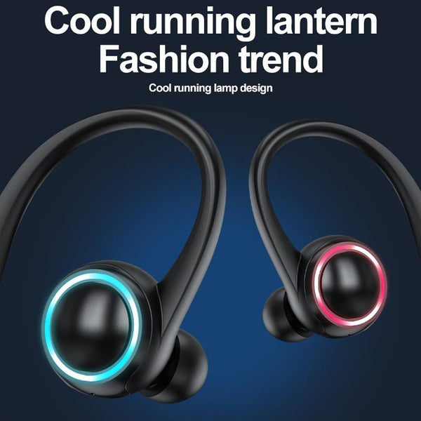 Wireless Hanging Ear Sports Earphone With True Sound White Earbuds