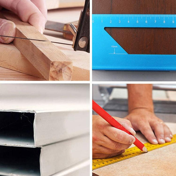 Multi Function T Shaped Marking Gauge For Woodworking Aluminum Alloy Woodcarving Hand Tools