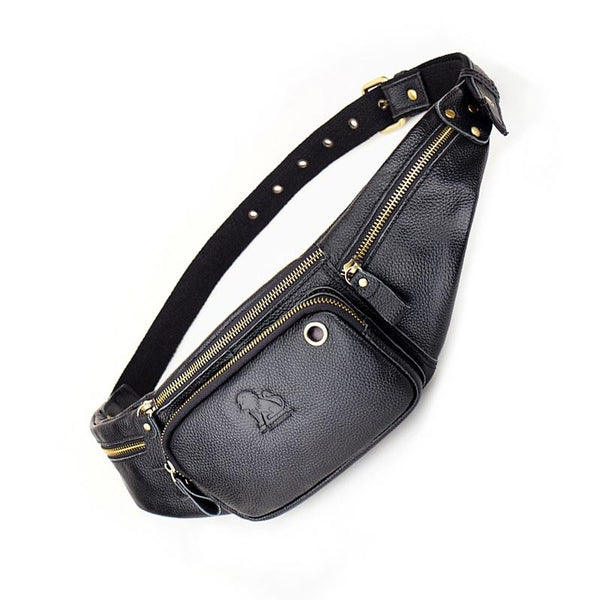 Leather Waist Bag For Men Brown Waist Packs & Bags