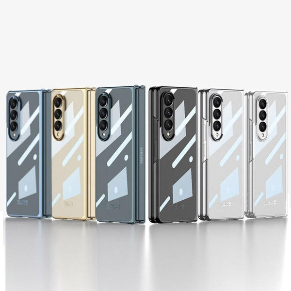 For Samsung Galaxy Z Fold4 5G Electroplated Full Coverage Case Transparent Cases Covers & Skins