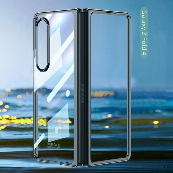 For Samsung Galaxy Z Fold4 5G Electroplated Full Coverage Case Transparent Cases Covers & Skins