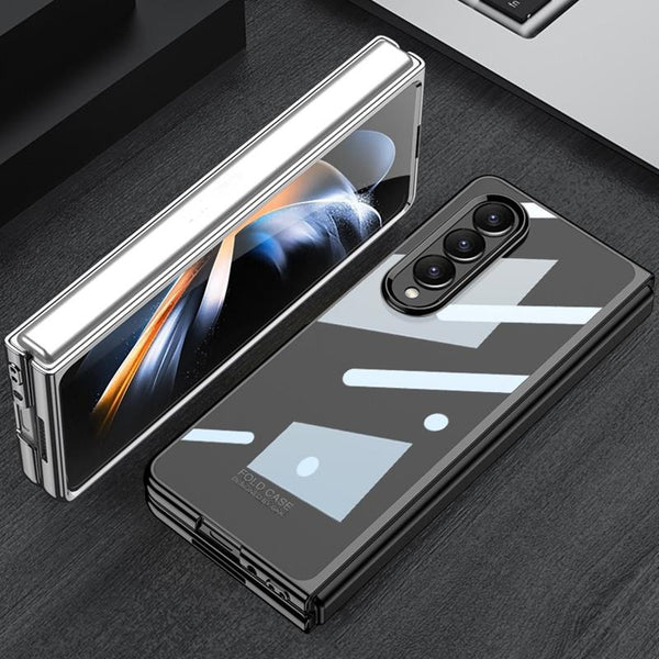 For Samsung Galaxy Z Fold4 5G Electroplated Full Coverage Case Transparent Cases Covers & Skins
