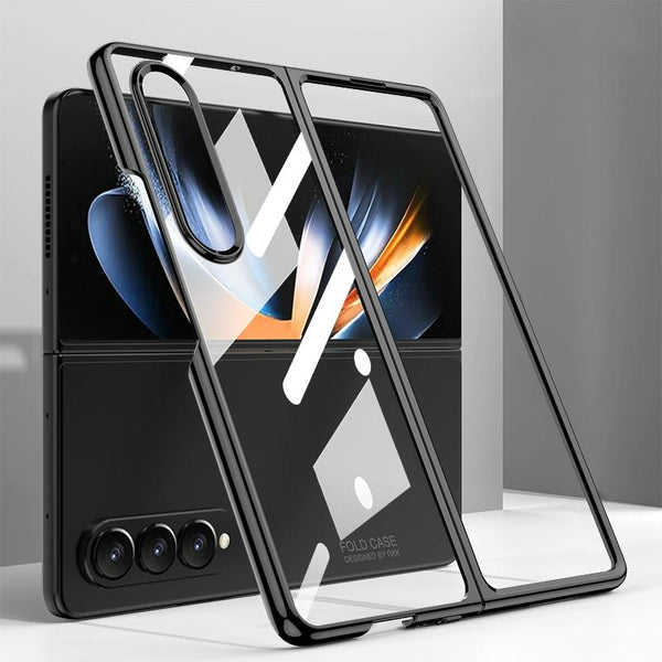 For Samsung Galaxy Z Fold4 5G Electroplated Full Coverage Case Transparent Cases Covers & Skins