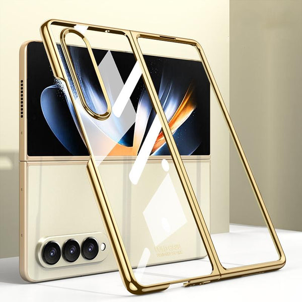 For Samsung Galaxy Z Fold4 5G Electroplated Full Coverage Case Transparent Cases Covers & Skins