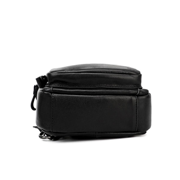 Retro Leather Chest Bag For Men Black Bags