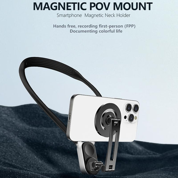Versatile Magnetic Neck Holder For Phones And Action Cameras_Blue Other Camera & Photo Accs
