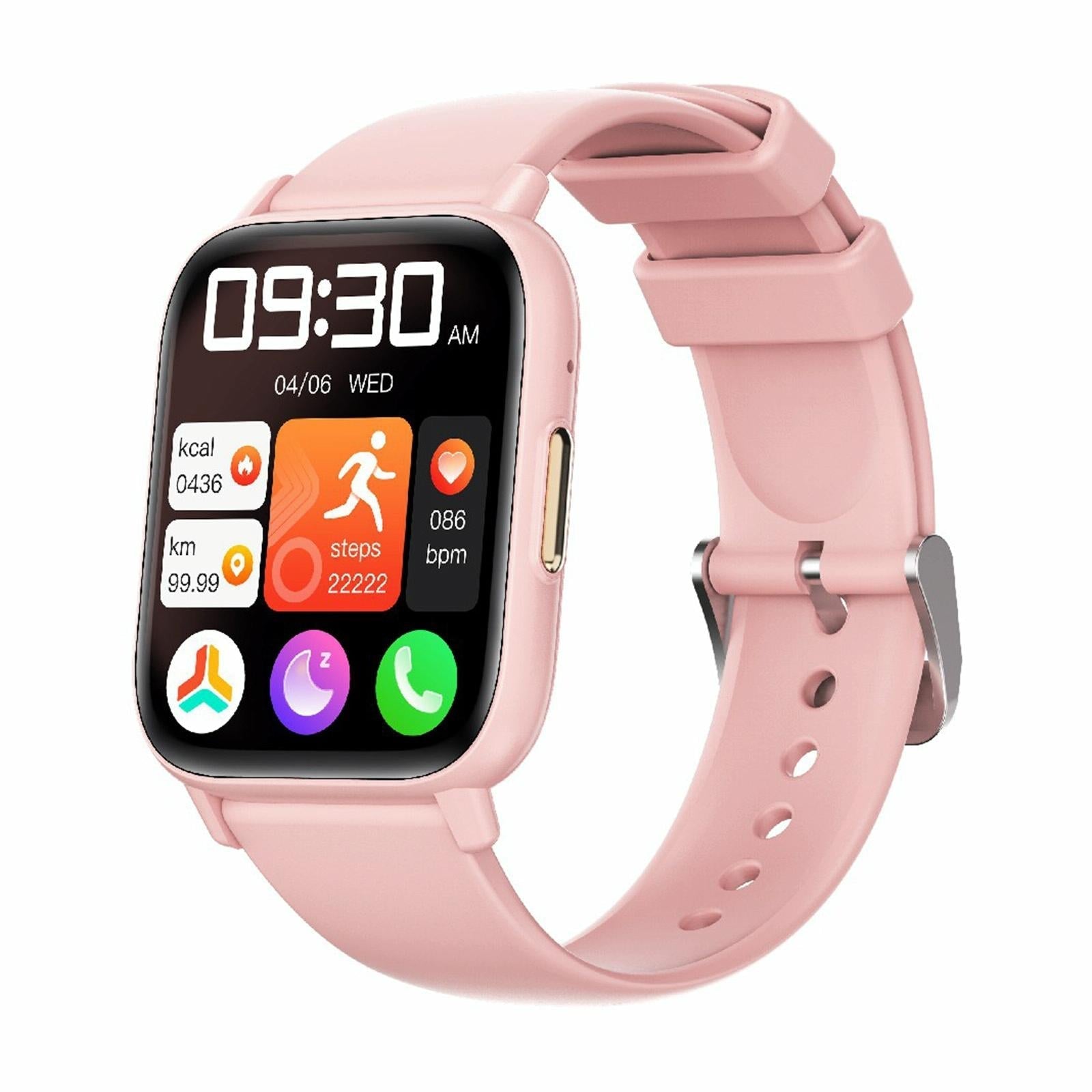 1.83 Inch Bt5.2 Smart Sport Watch With Bluetooth Call Sleep & Health Monitor Pink Smart Watches