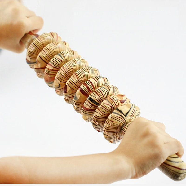 Abdominal & Leg Roller Massager Nine Wheels White Red Massagers