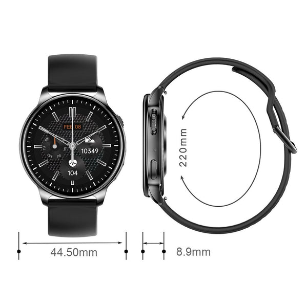 1.32 Inch Bluetooth Calling Smart Watch With Rotary Button Black Smart Watches