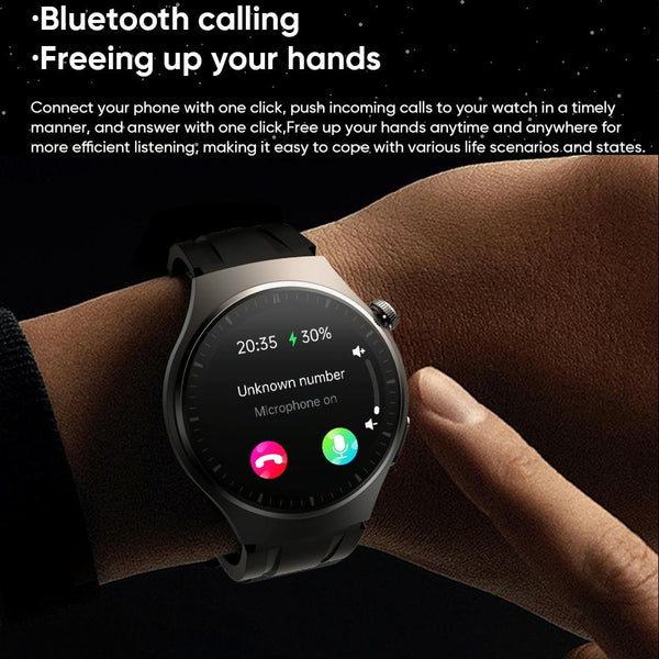1.43 Inch Amoled Ip67 Smart Call Watch Support Ecg / Body Temperature Blood Glucose Monitoring Silver Smart Watches