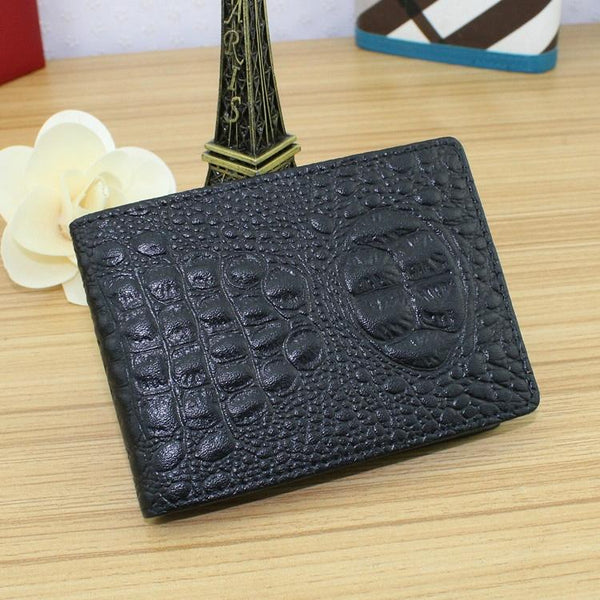 Universal Crocodile Pattern Driver License Cover With Card Slot Black Wallets