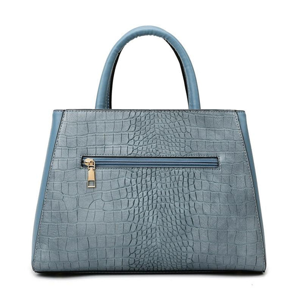 Patchwork Stone Pattern Handbag Shoulder / Crossbody Blue Women's Bags & Handbags